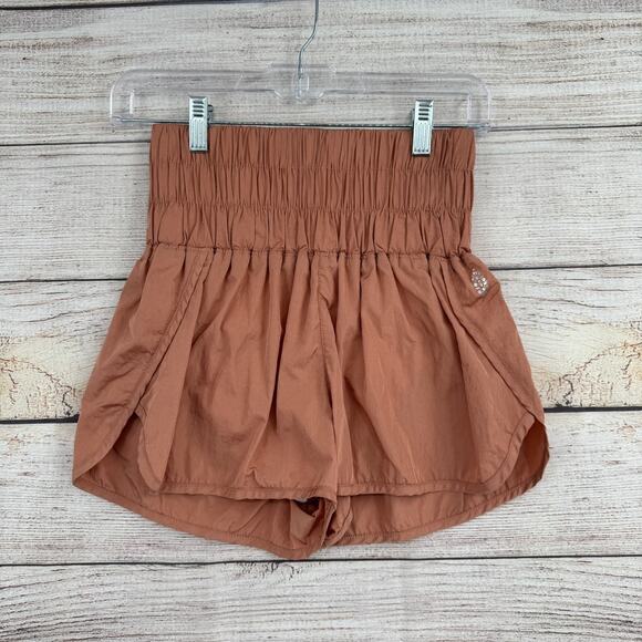 FP Movement Shorts Womens XS High Rise Smocked Waist Active Running Athletic Gym - Picture 1 of 9